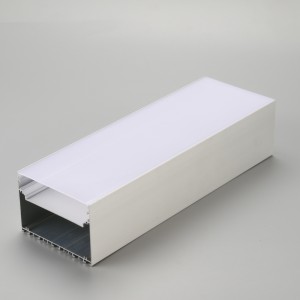 أفضل بائع 80mm عرض ثنائي الفينيل متعدد الكلور أدى الالومنيوم النتوء 6063 أنبوب قناة الألومنيوم بقيادة قطاع الإضاءة